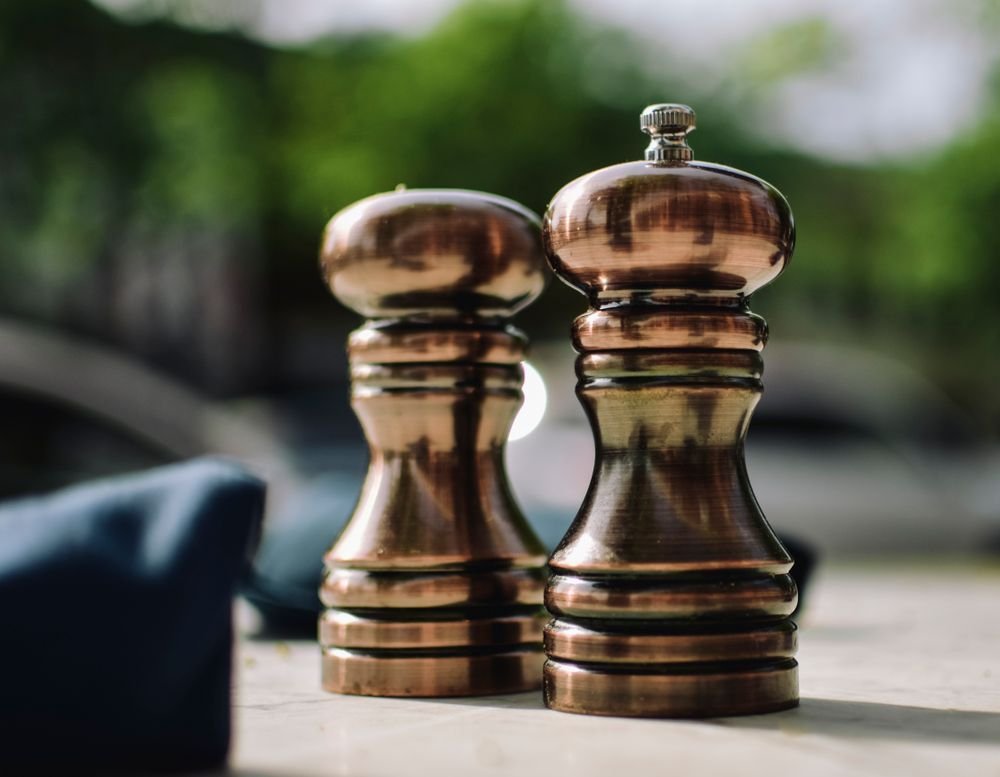 Counterline Bronze Salt and Pepper Mill Pair