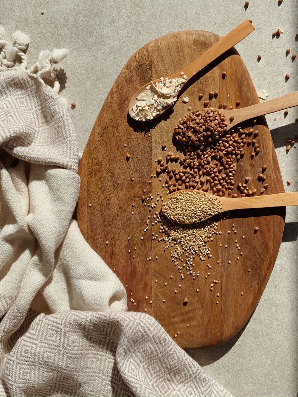 Counterline Free-Form Serving Board with Three Tasting Spoons