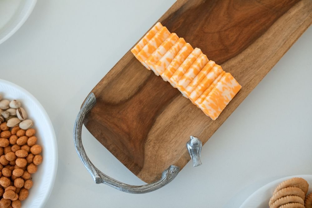 Counterline Walnut Serving Plank with Cast Handles