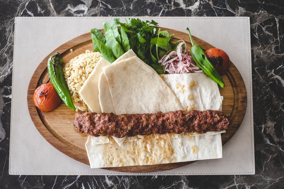 Adana Kebab on Lavash