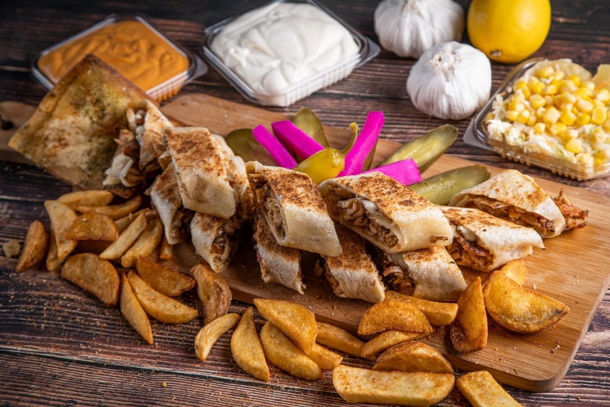 Arabi Chicken Shawarma with Toum and Pickles