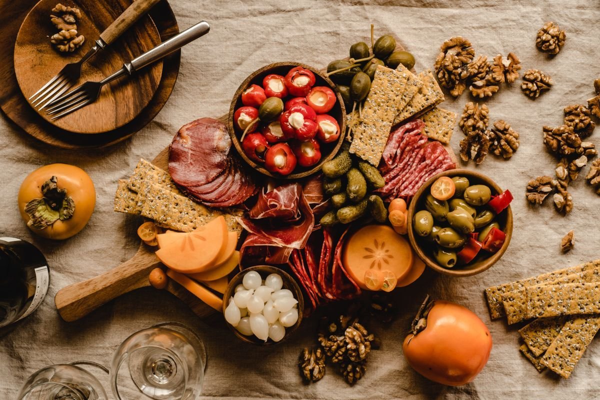 Autumn Charcuterie Spread with Persimmons