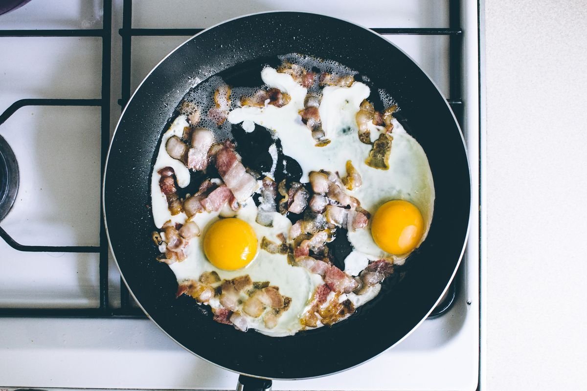 Bacon Lardon and Egg Skillet
