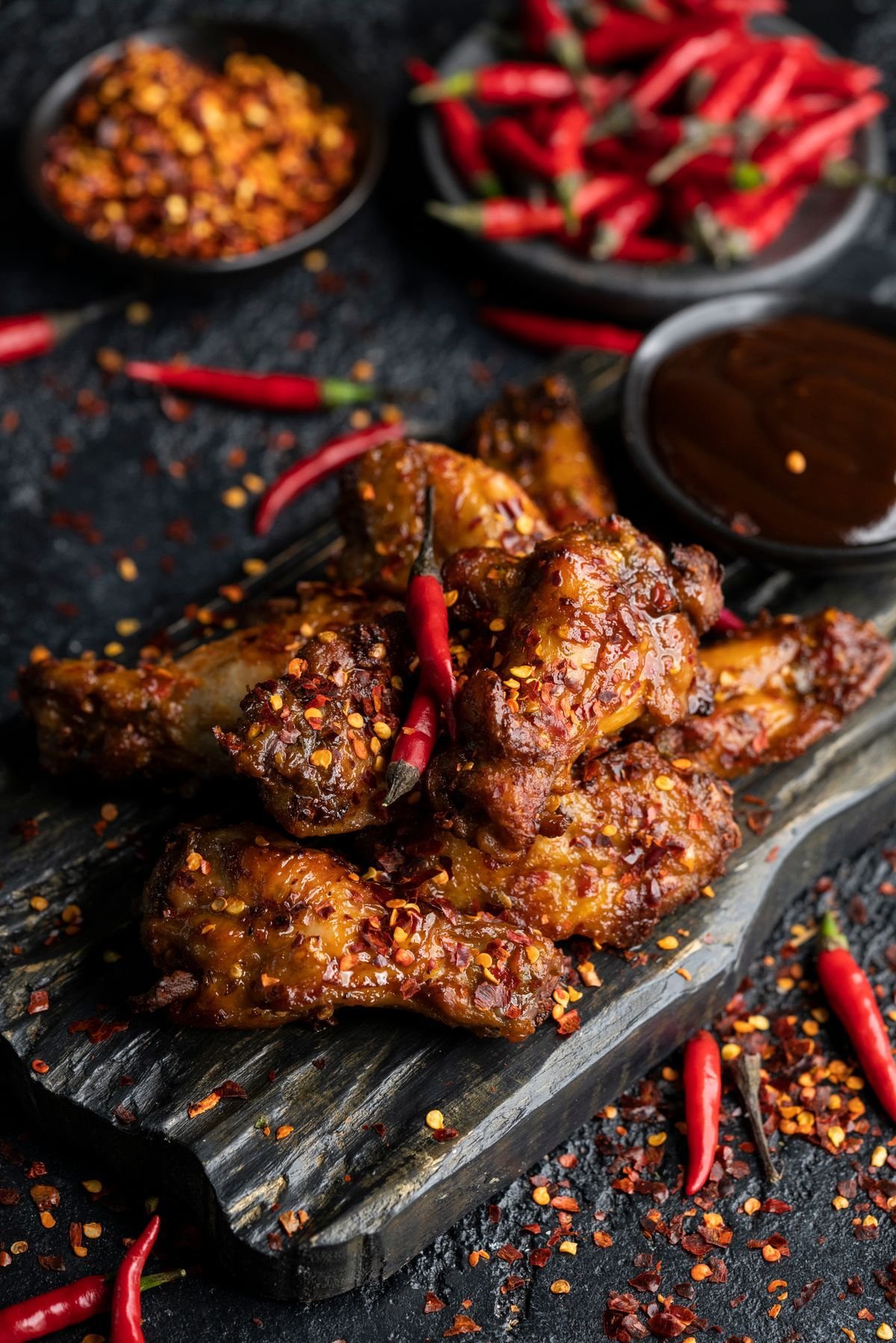 Chili Crusted Dry Rub Wings