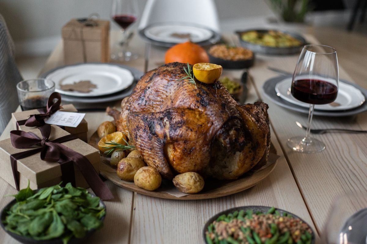 Citrus Butter Roast Turkey with Baby Potatoes