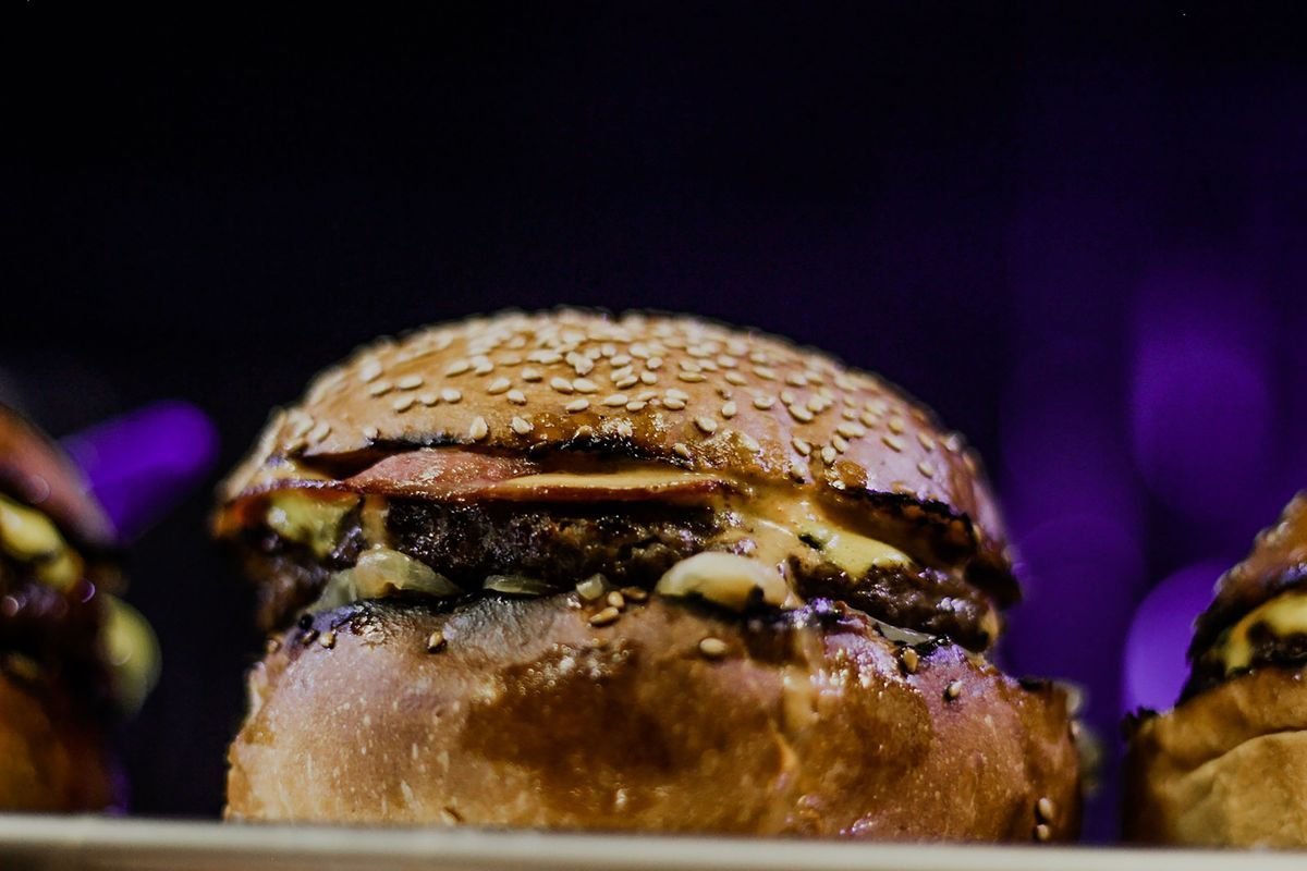 Double Smash Burger with Bacon and Burger Sauce