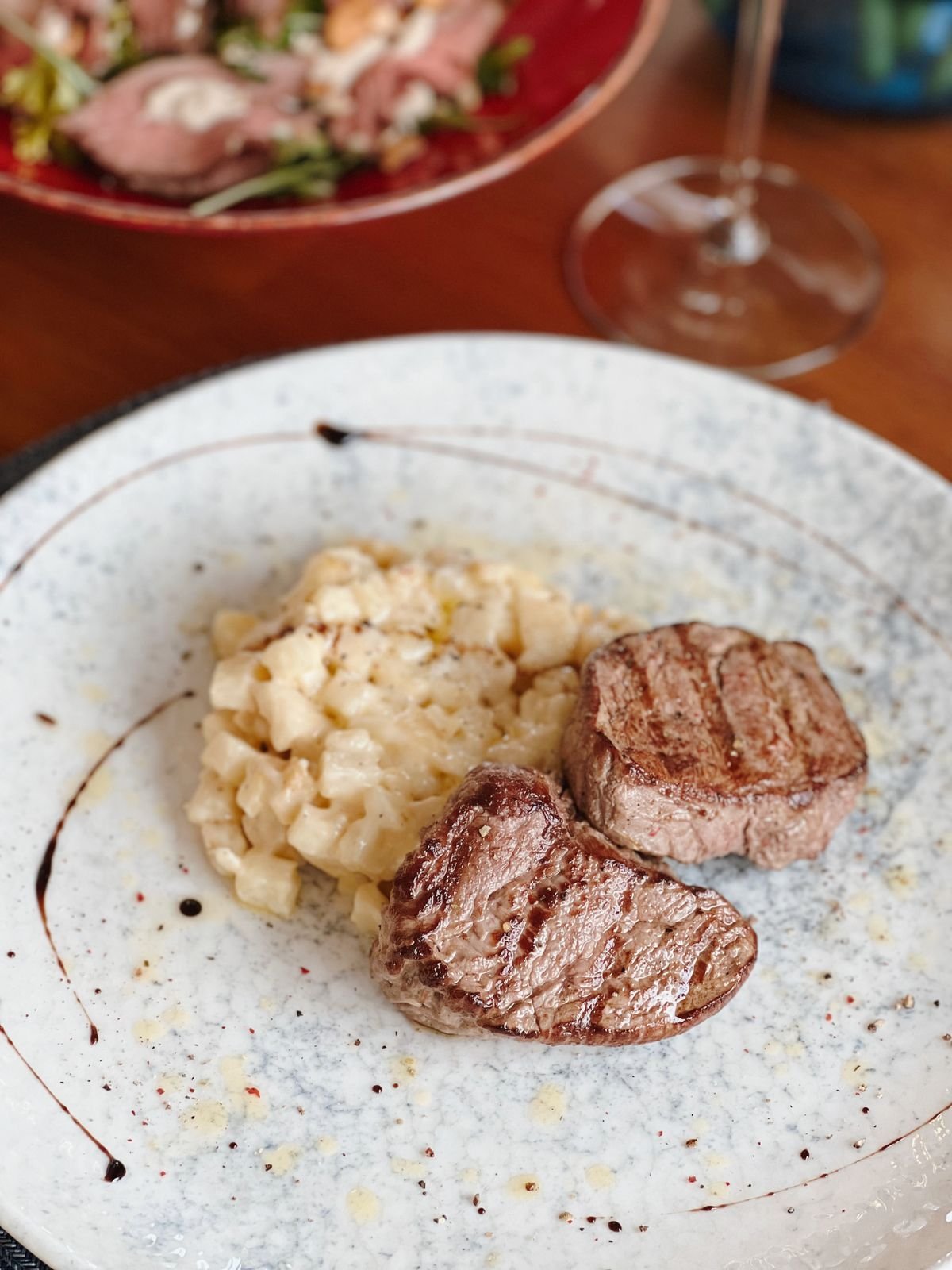 Filet Medallions with Roasted Celery Root and Balsamic