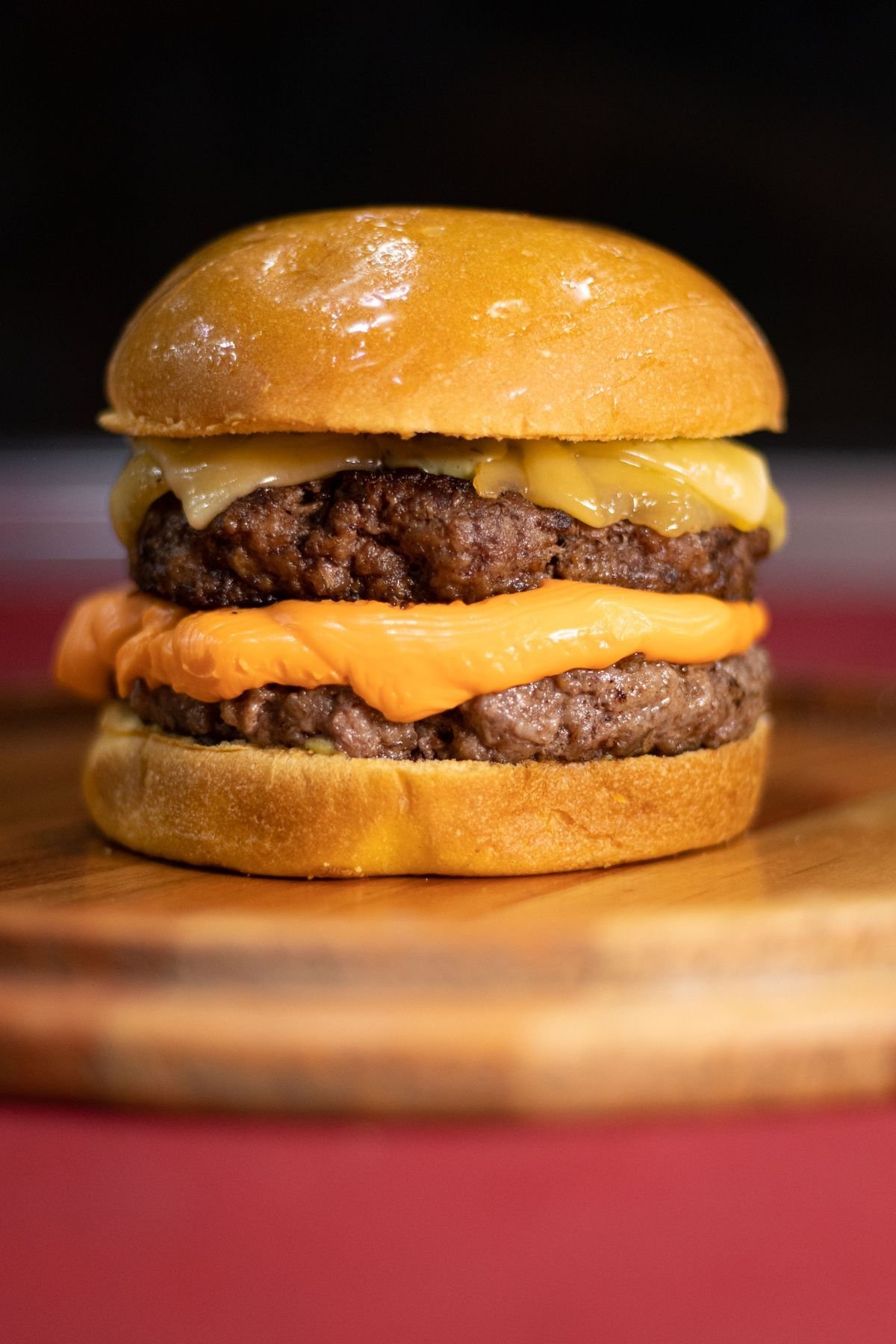 Griddled Double Cheeseburger