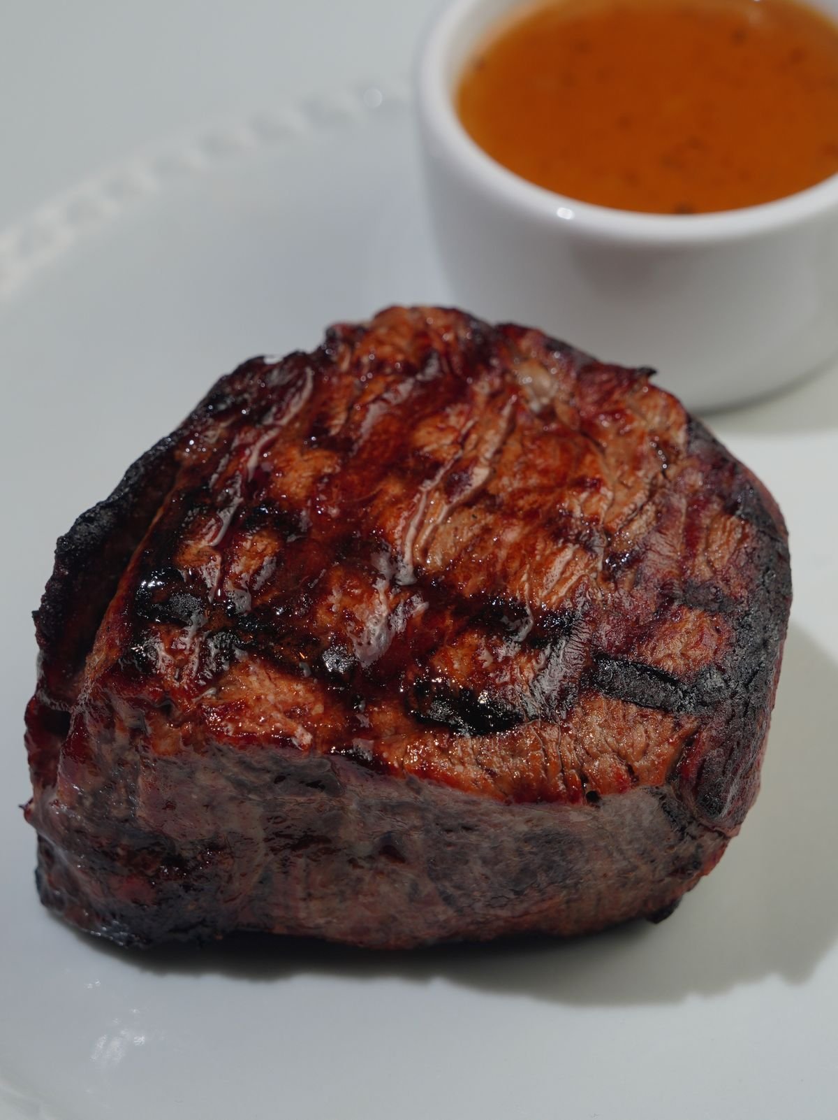 Grilled Filet Mignon with Bourbon Peppercorn Sauce