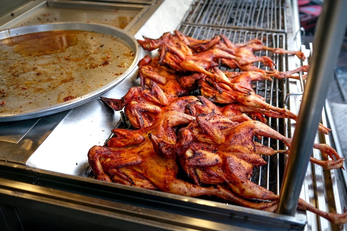 Grilled Spatchcocked Quail with Paprika Baste