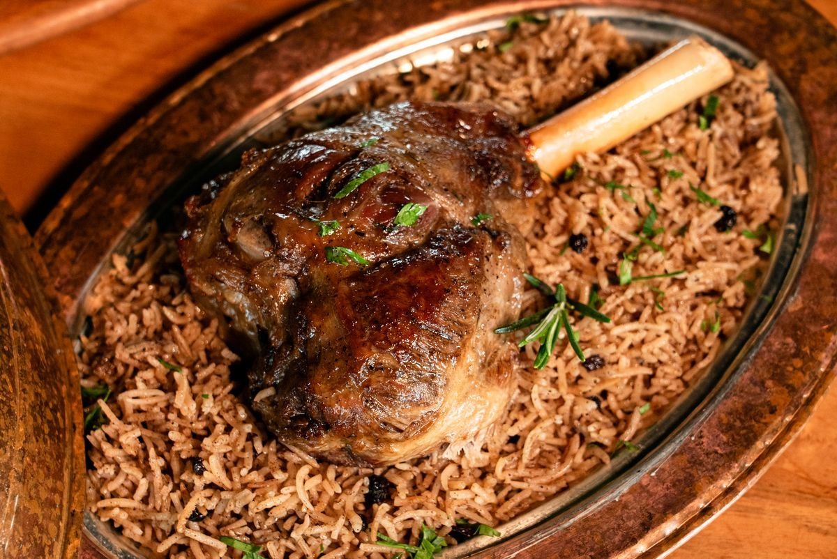 Lamb Shank Kabsa with Spiced Rice