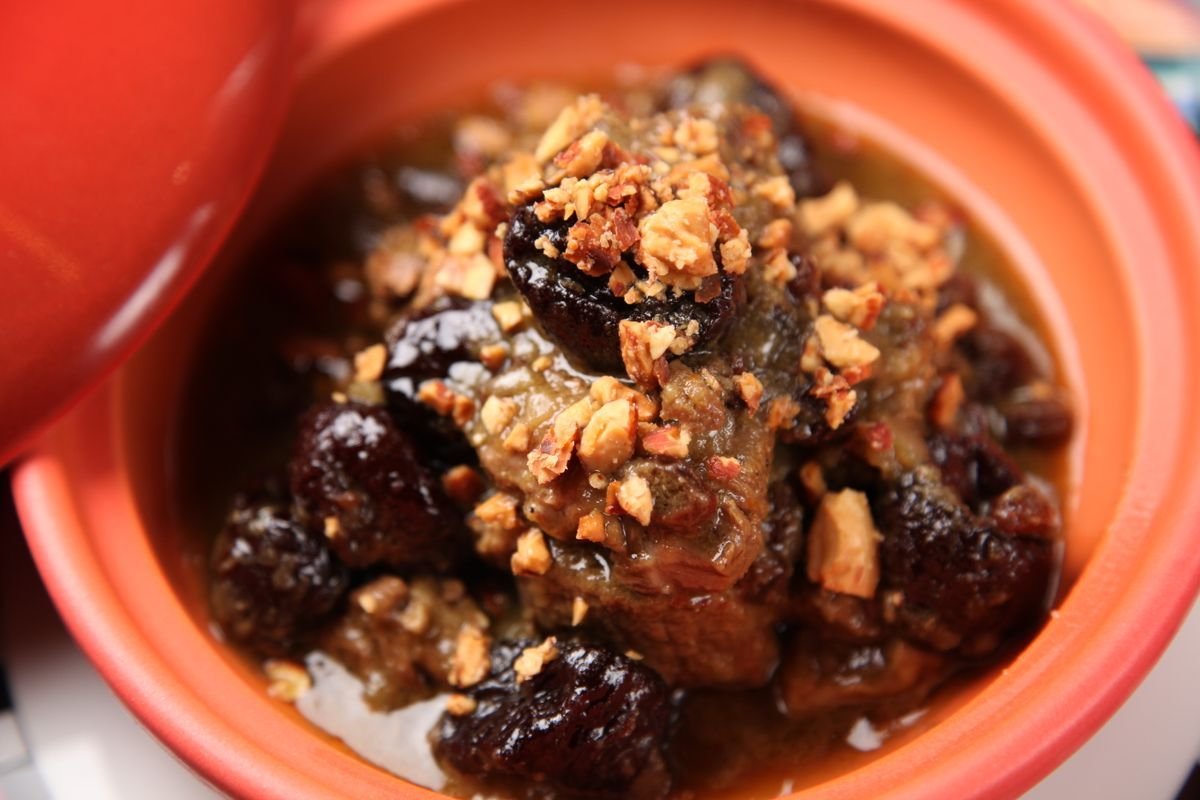 Lamb Tagine with Prunes and Almonds