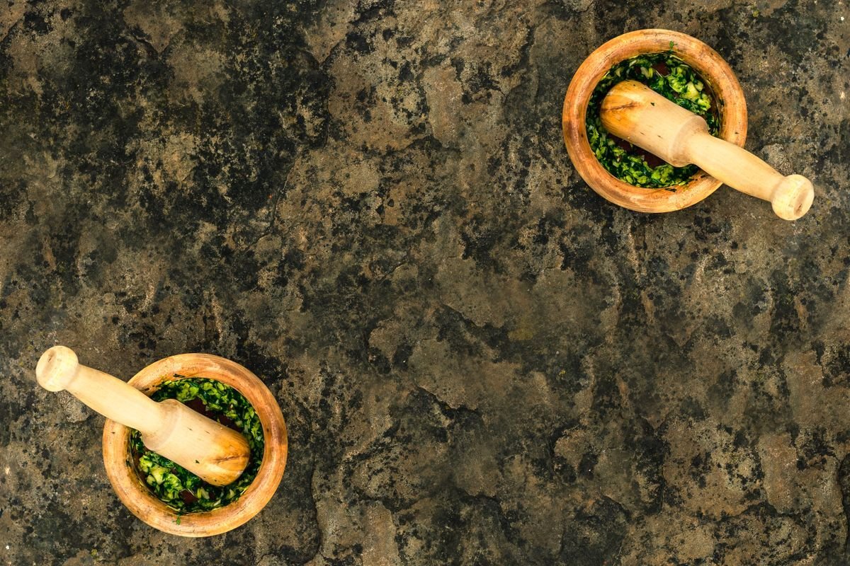Mortar-Pounded Italian Salsa Verde