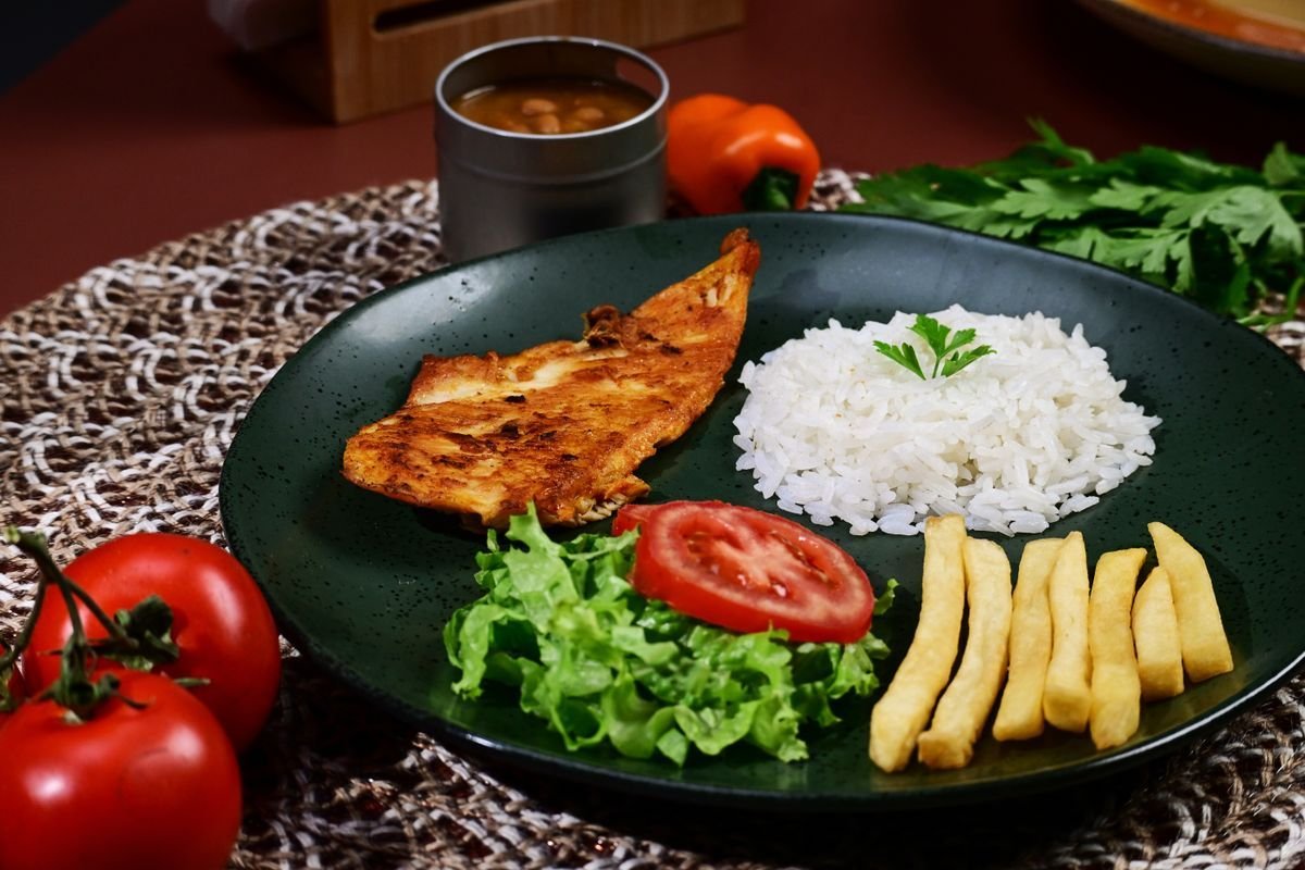 Pollo a la Plancha with Rice and Fries