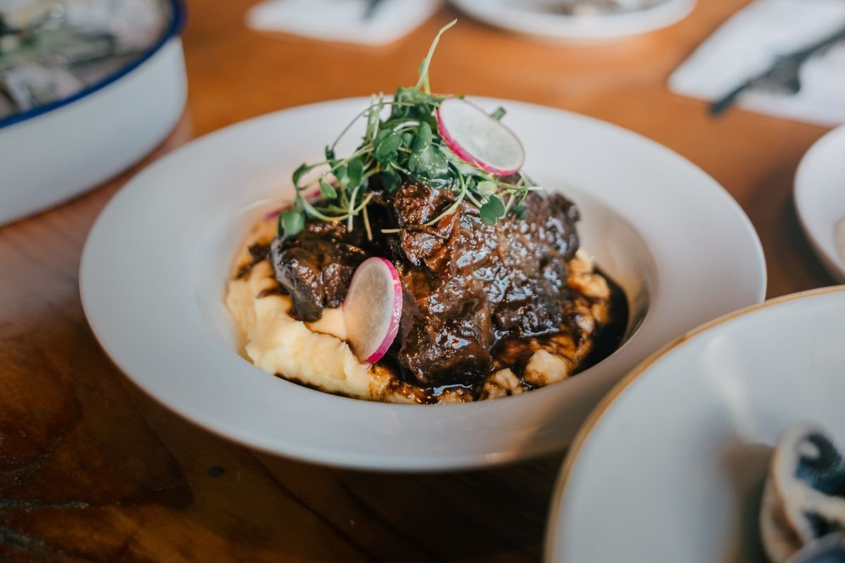 Red Wine Braised Short Ribs over Mashed Potatoes
