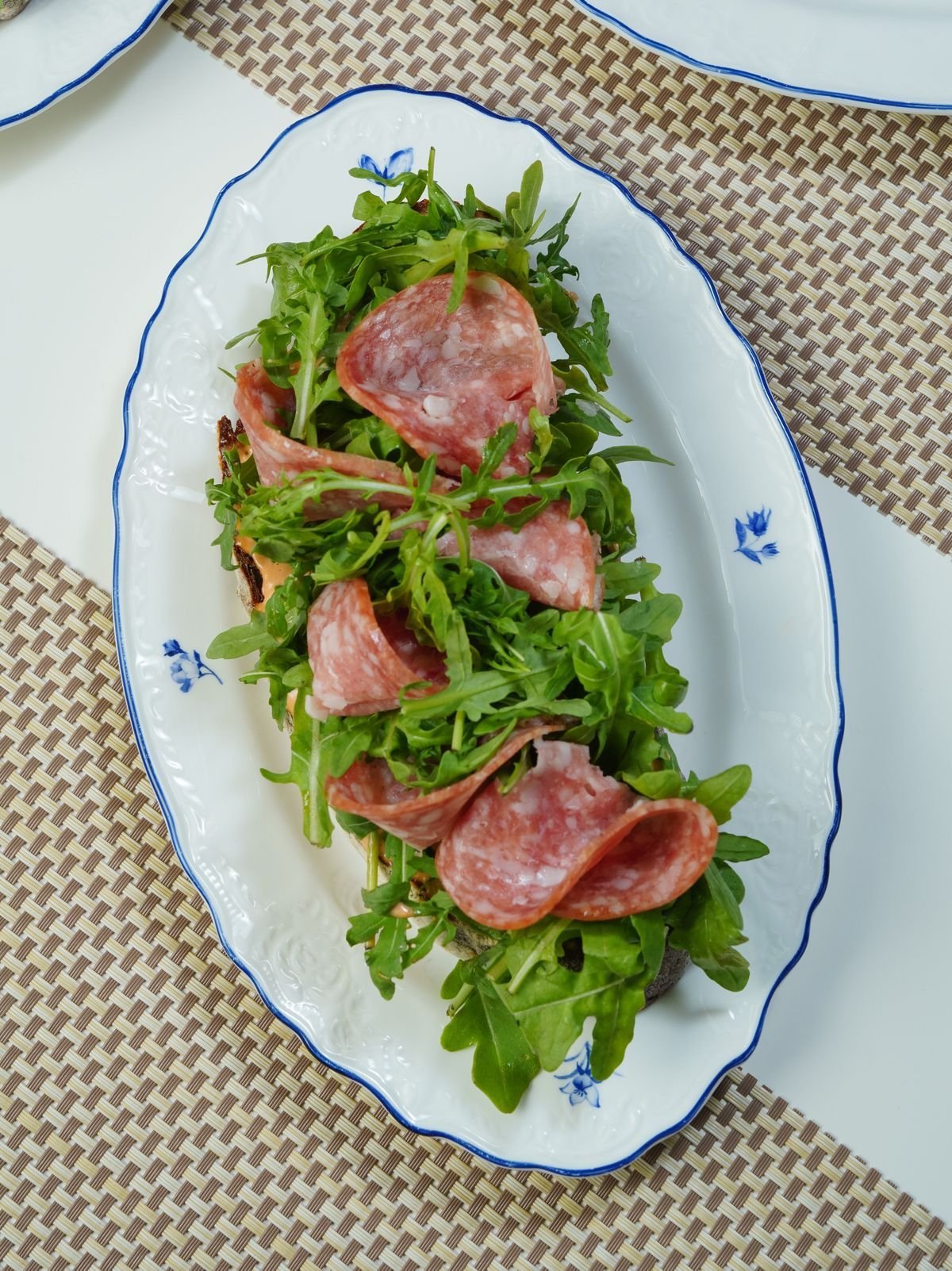 Salami and Arugula Salad with Lemon Dressing