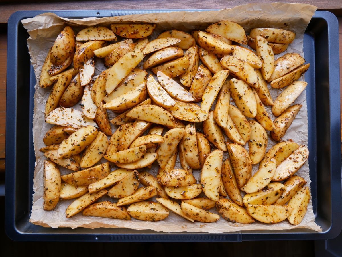 Sheet-Pan Seasoned Potato Wedges