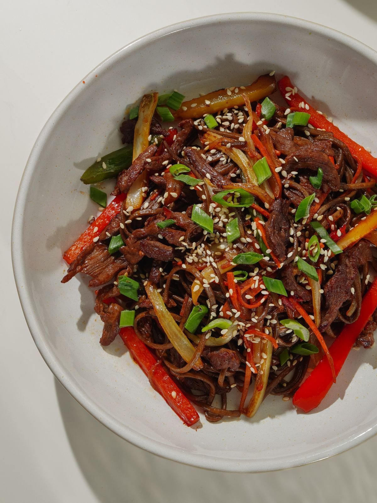 Shredded Beef with Peppers and Sesame