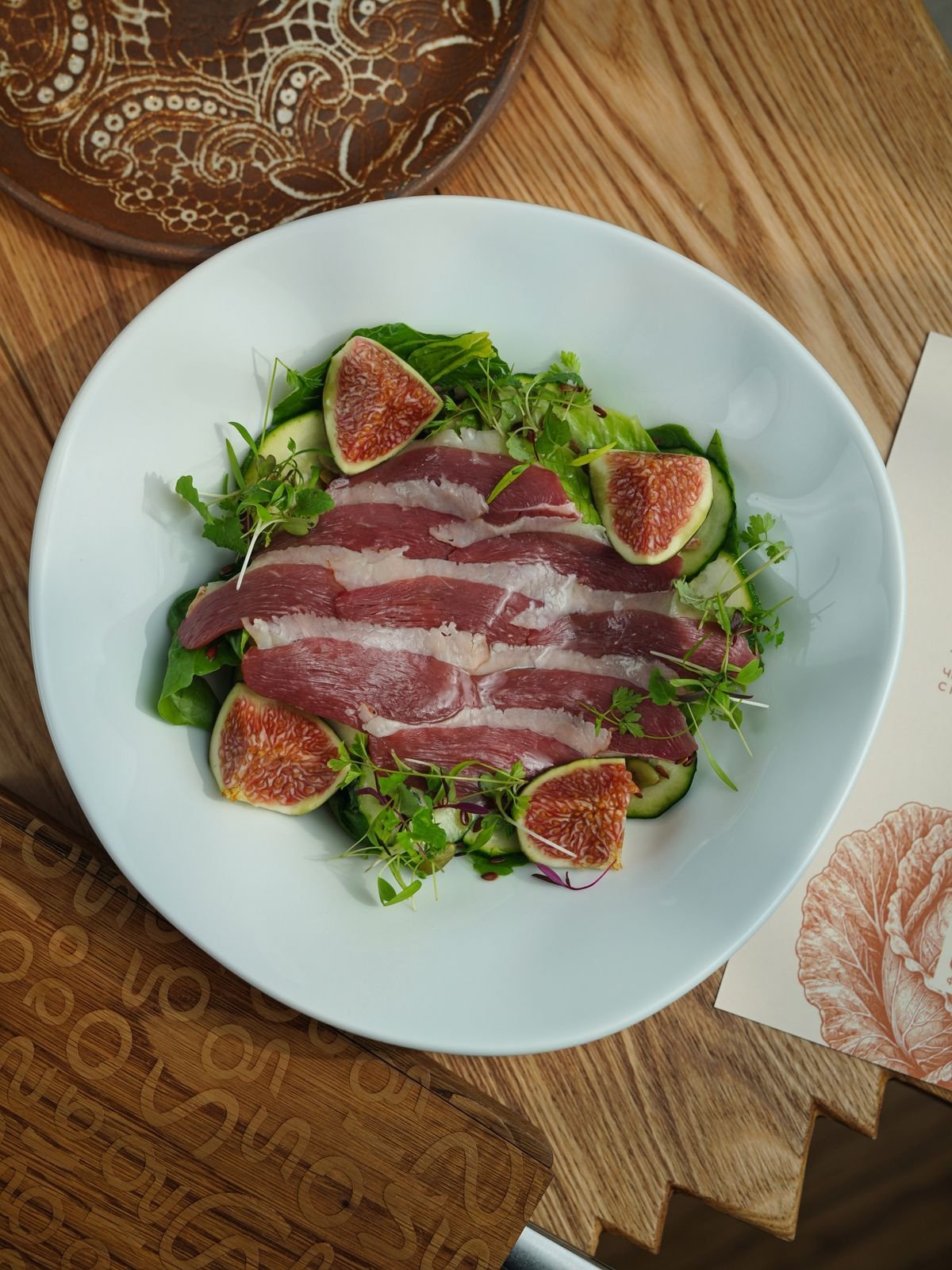 Smoked Duck Breast Salad with Fresh Figs