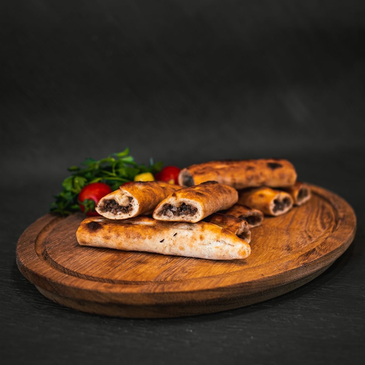 Spiced Beef Stuffed Flatbread Rolls