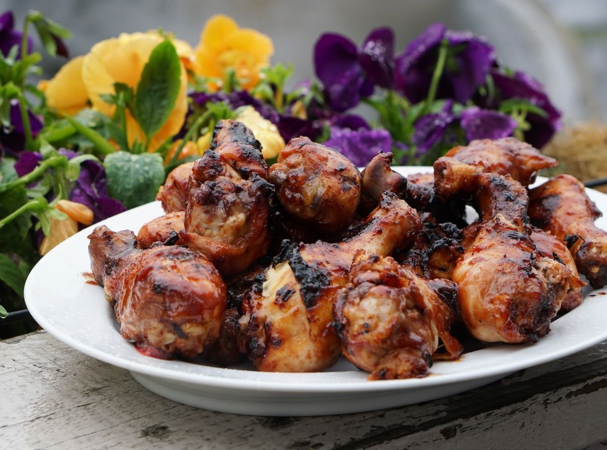 Sticky Grilled Chicken Drumsticks