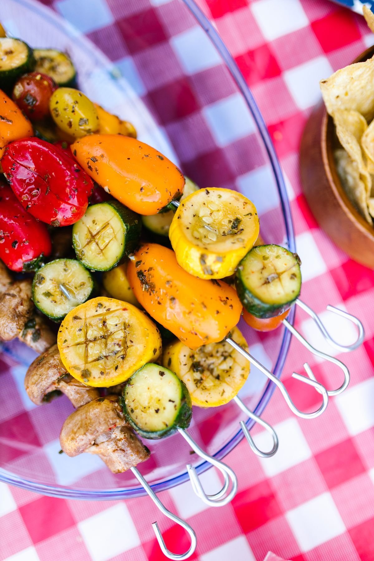 Summer Squash and Pepper Grilled Skewers