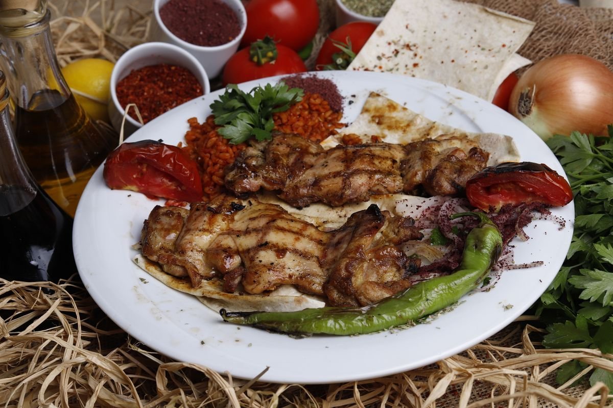 Turkish Grilled Chicken Platter with Lavash